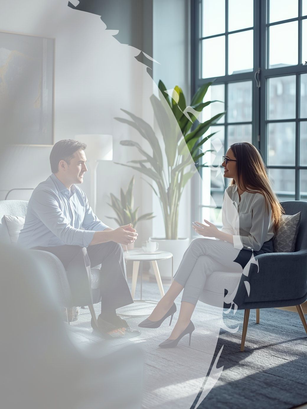 Sesión de asesoría de outplacement para gerentes